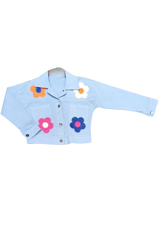 Veste jeans FLEURS